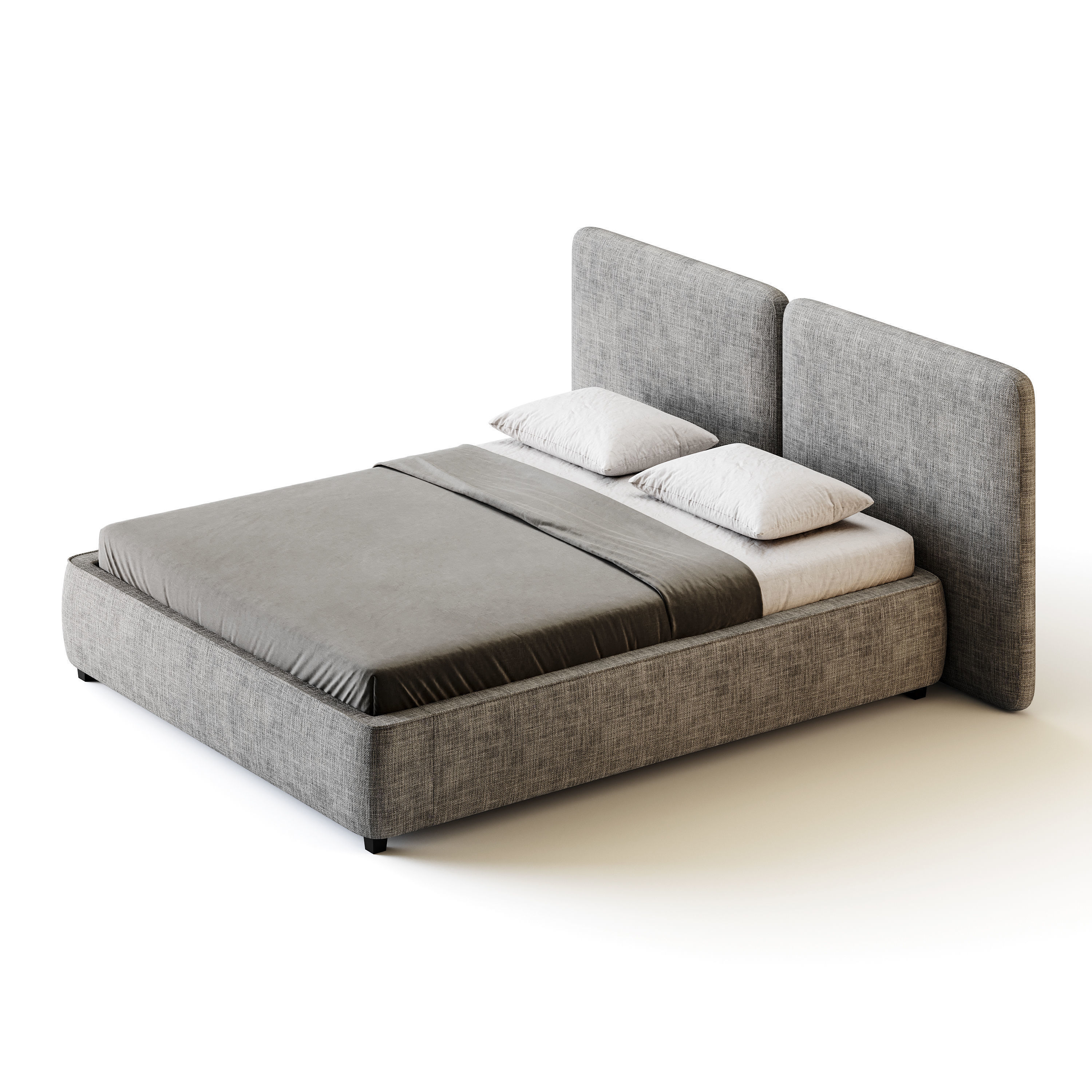 Tadao bed with compartment 3D model_3