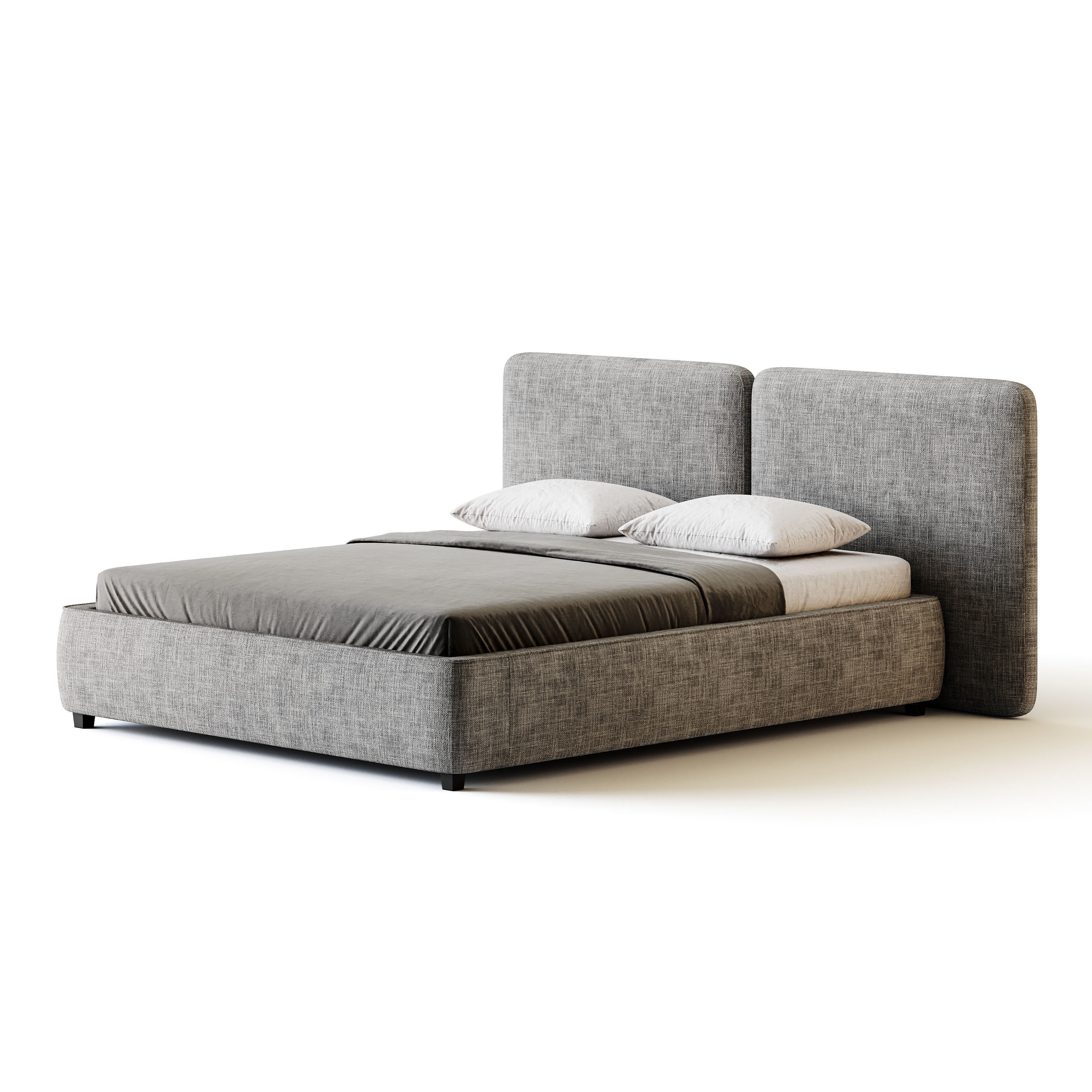 Tadao bed with compartment 3D model_2