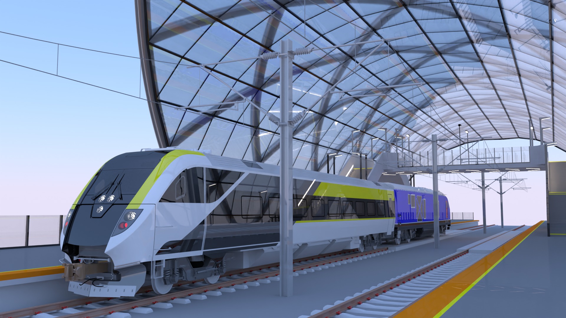 American train station 3D model_1