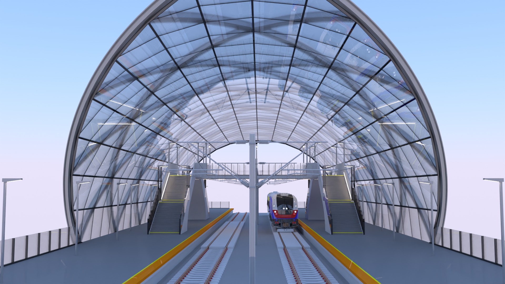 American train station 3D model_8