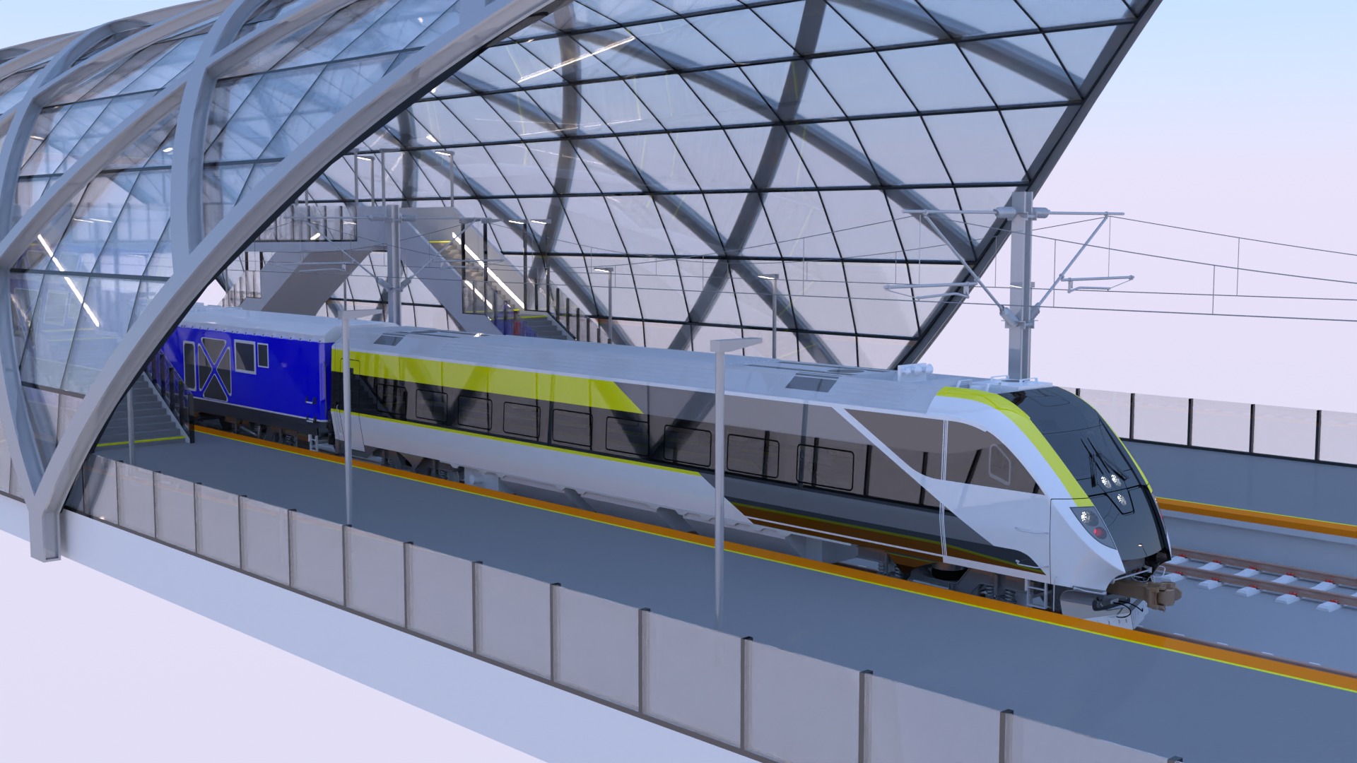 American train station 3D model_9