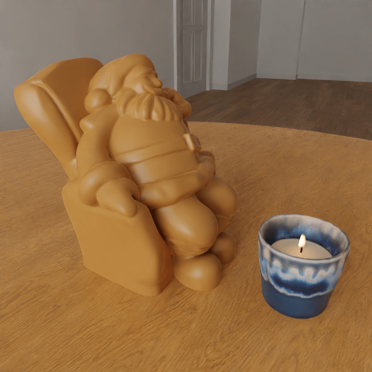 Sleepy Santa Claus decoration stl for 3D print 3D print model_1
