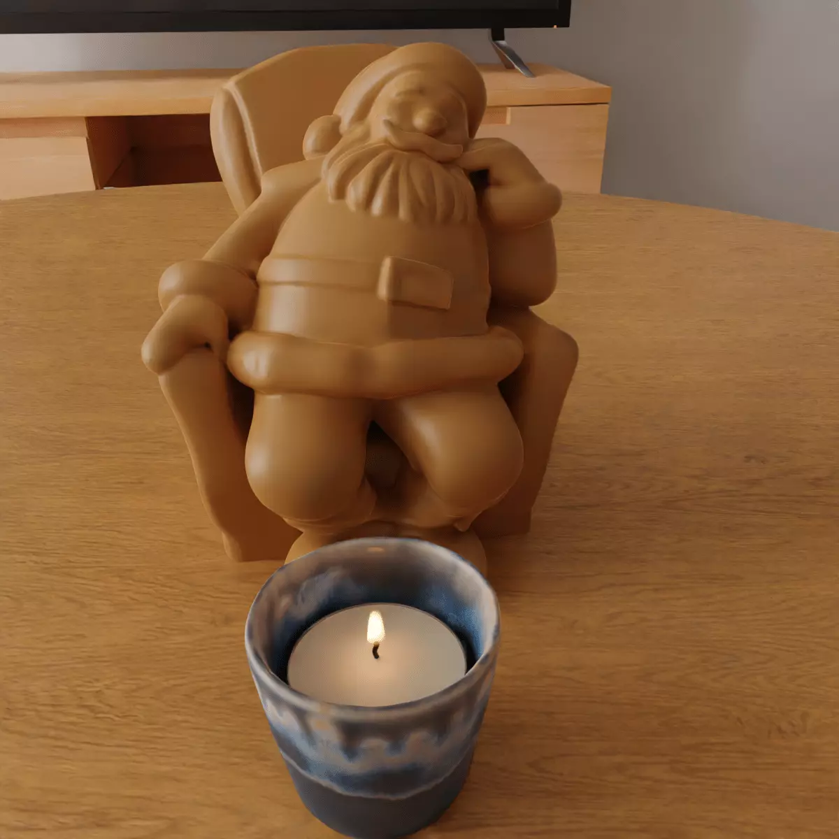 Sleepy Santa Claus decoration stl for 3D print 3D print model_0