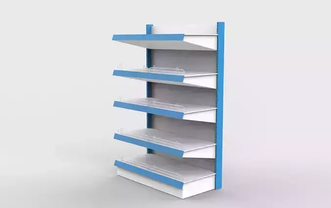supermarket racks 3D model