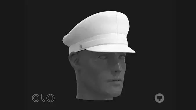 BASIC OFFICER HAT mv2 highpoly 3D model