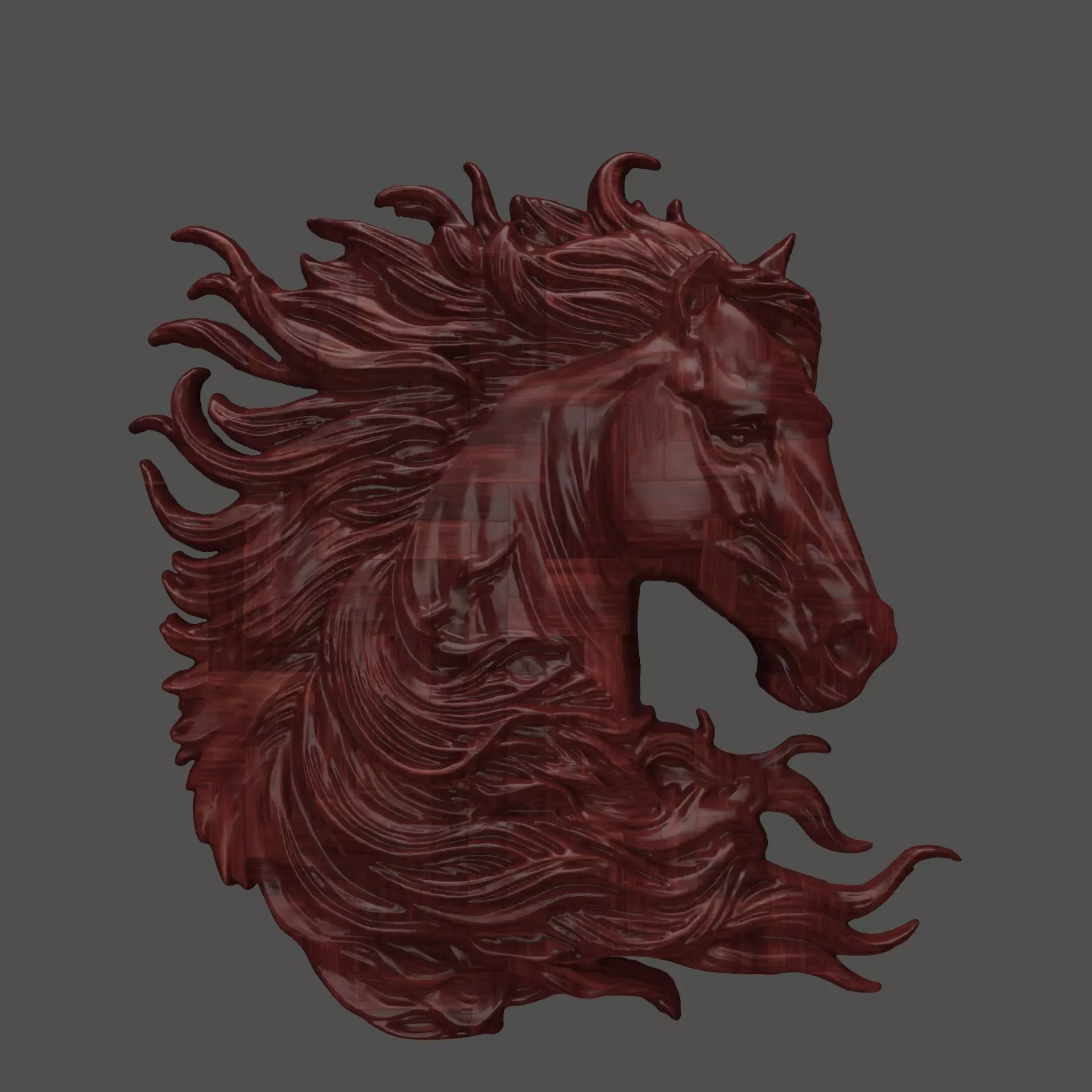horse cnc baserelife 3D print model