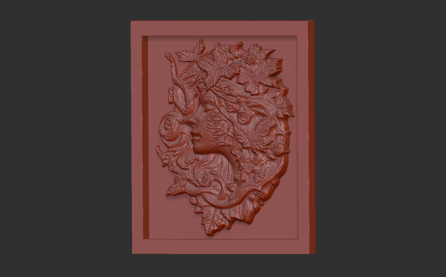 girl frame wall decor  3D print model_9