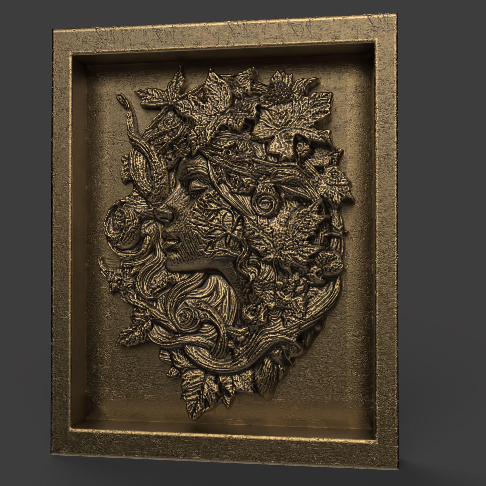 girl frame wall decor  3D print model_2