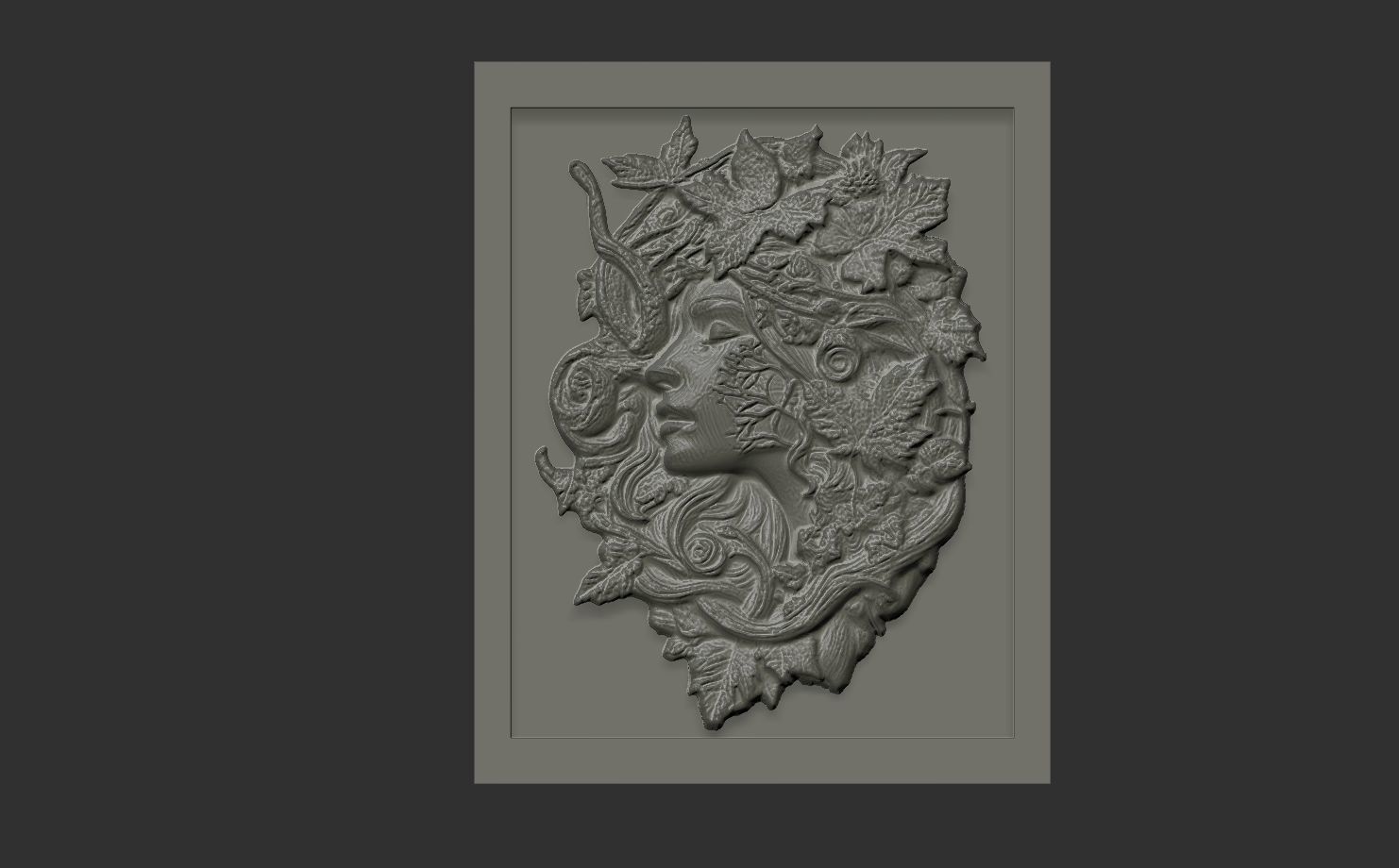 girl frame wall decor  3D print model_13