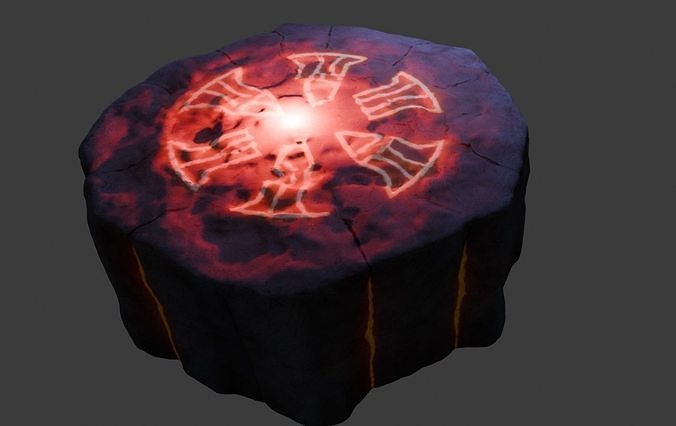 Teleportation Stone  Low-poly 3D model