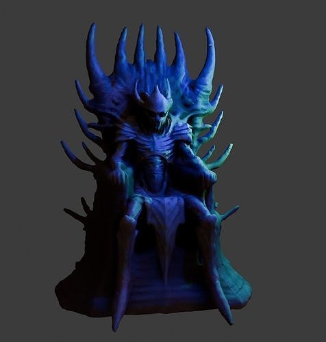 Demon Throne 1 Low-poly 3D model