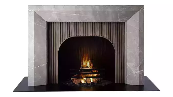 Fireplace - Drayton - Fior di Bosco Victoria Stone Low-poly 3D model