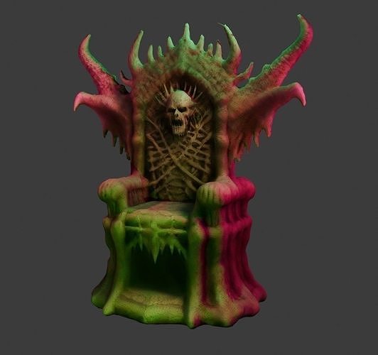 Demon Throne 3 Low-poly 3D model