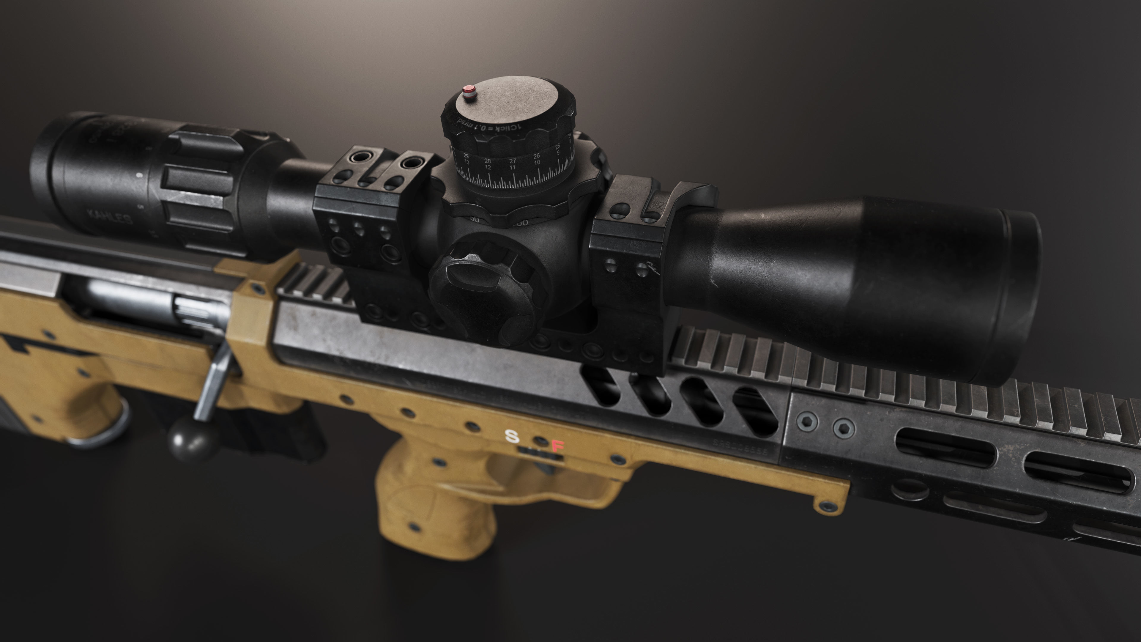 Sniper rifle SRS A2 3D model_4