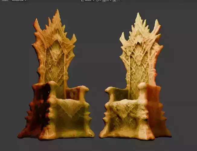 Demon Throne 7 Low-poly 3D model