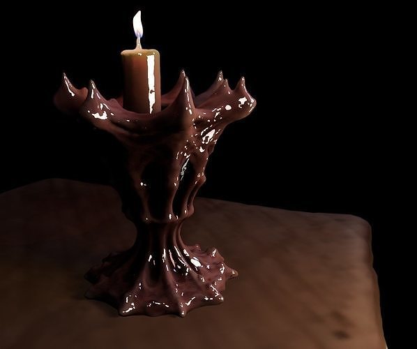 Flesh Candle 2 Low-poly 3D model