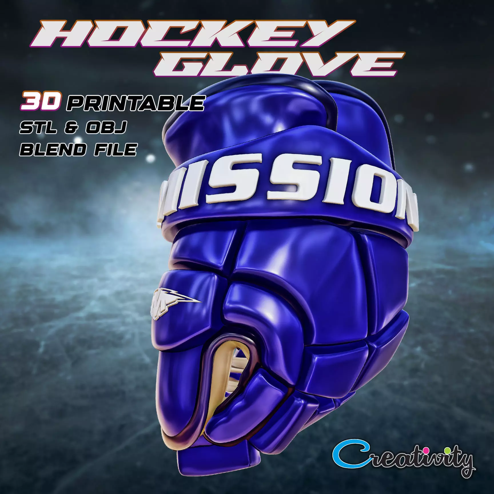 3D HOCKEY GLOVE 3D print model