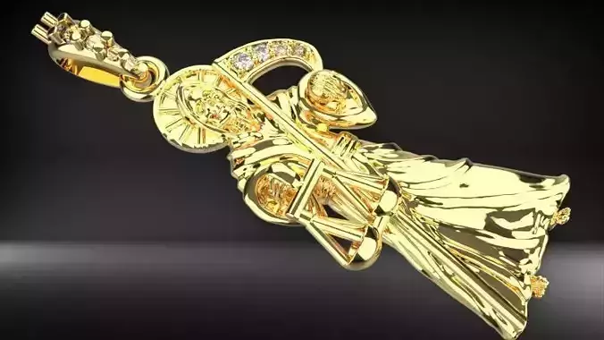 Santa Muerte Holy Death Grim Reaper Necklace Pendant Jewelry