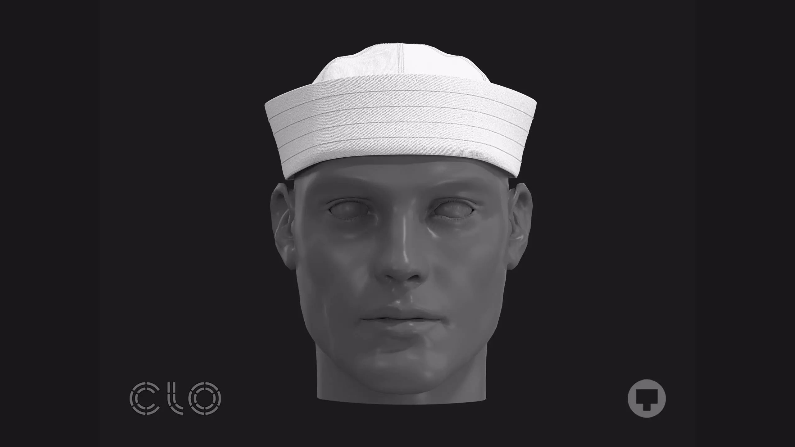 BASIC SAILOR HAT mv2 highpoly 3D model