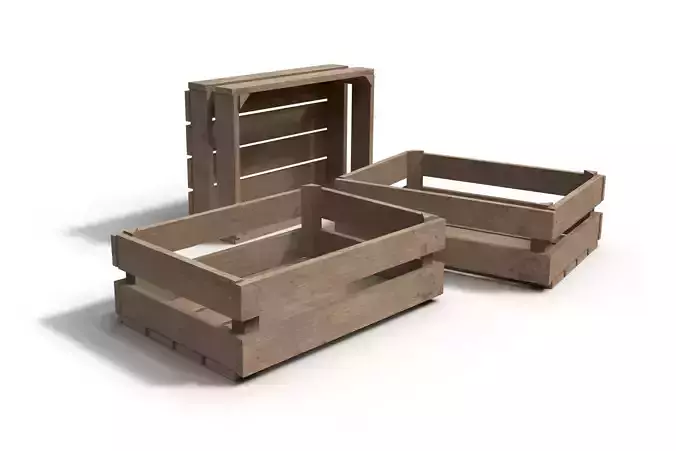 Wooden Crate 3D