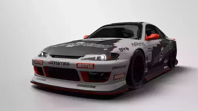 Nissan Silvia s15 Low-poly 3D model