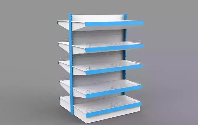 supermarket rack 3D model