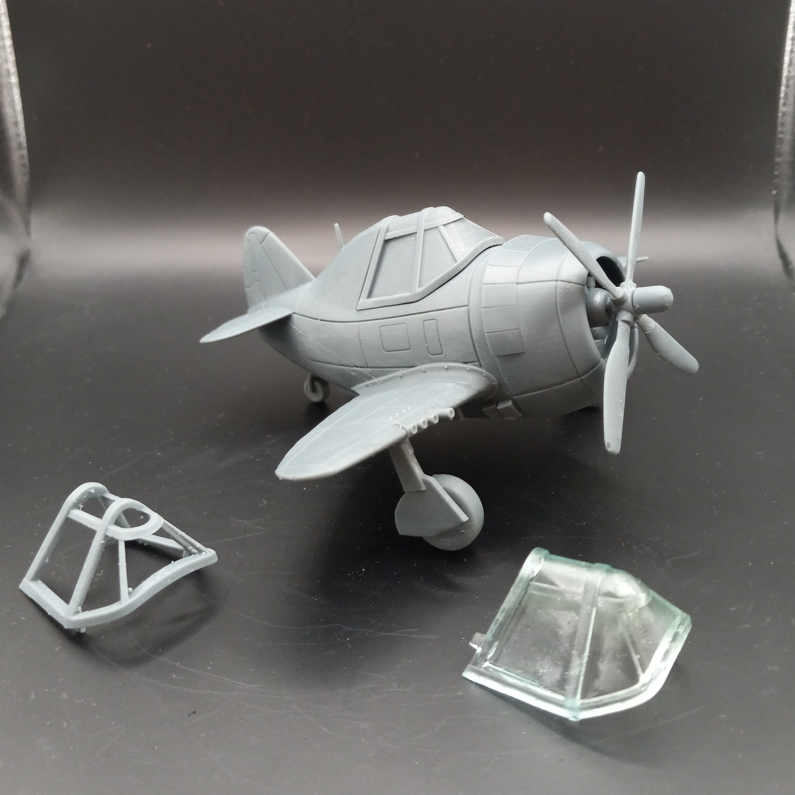 P-47 Thunderbolt  Razorback 3D Printable Egg Plane 3D print model_10