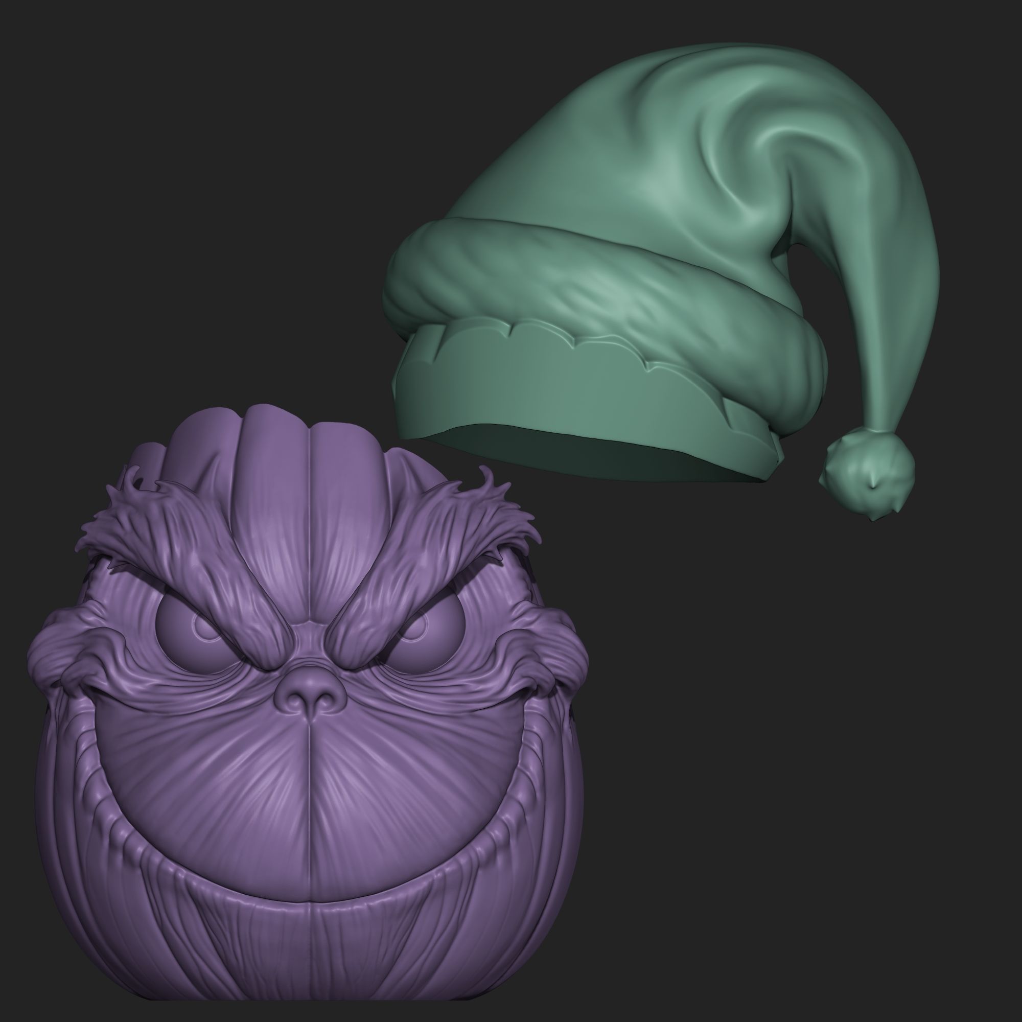 The Grinch Pumpkin Set 3D print model_4