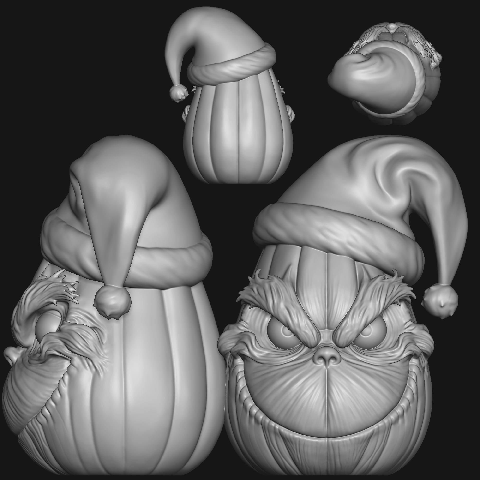 The Grinch Pumpkin Set 3D print model_5