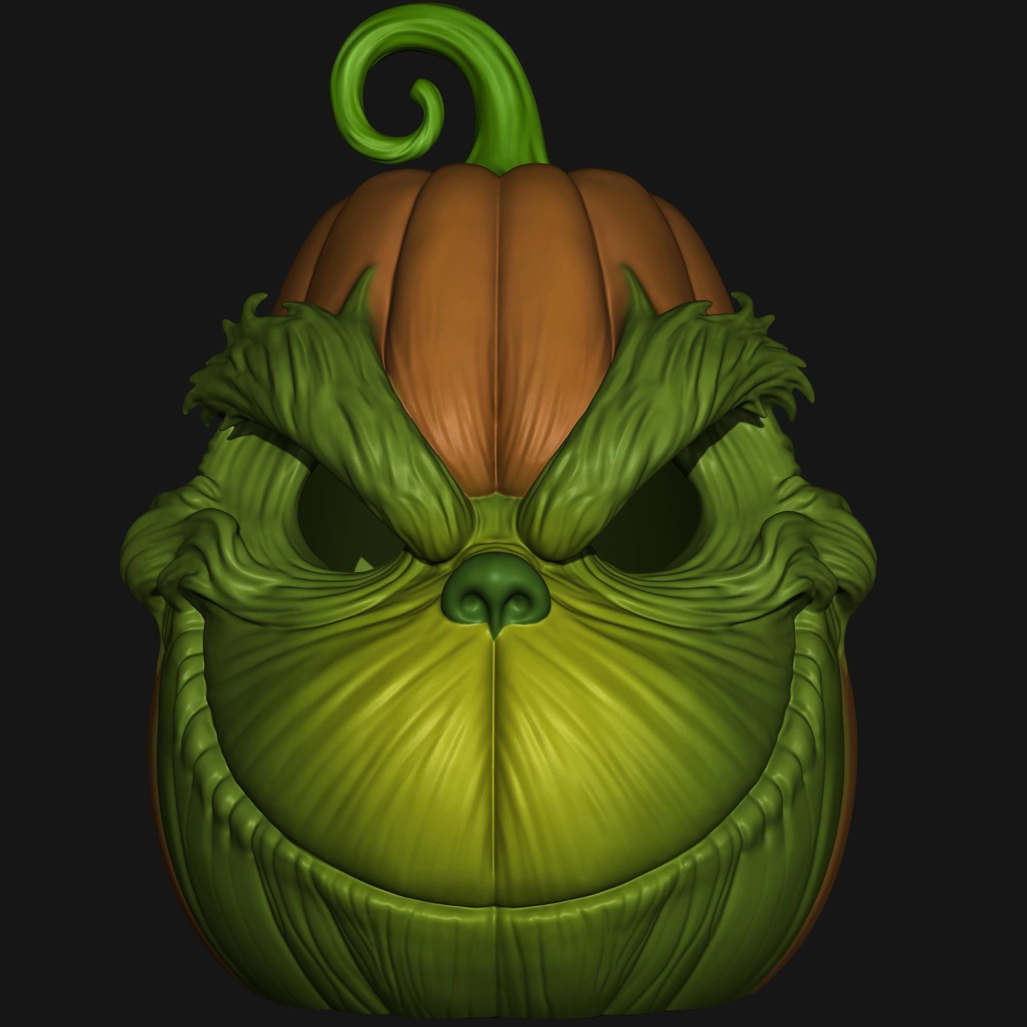 The Grinch Pumpkin Set 3D print model_9