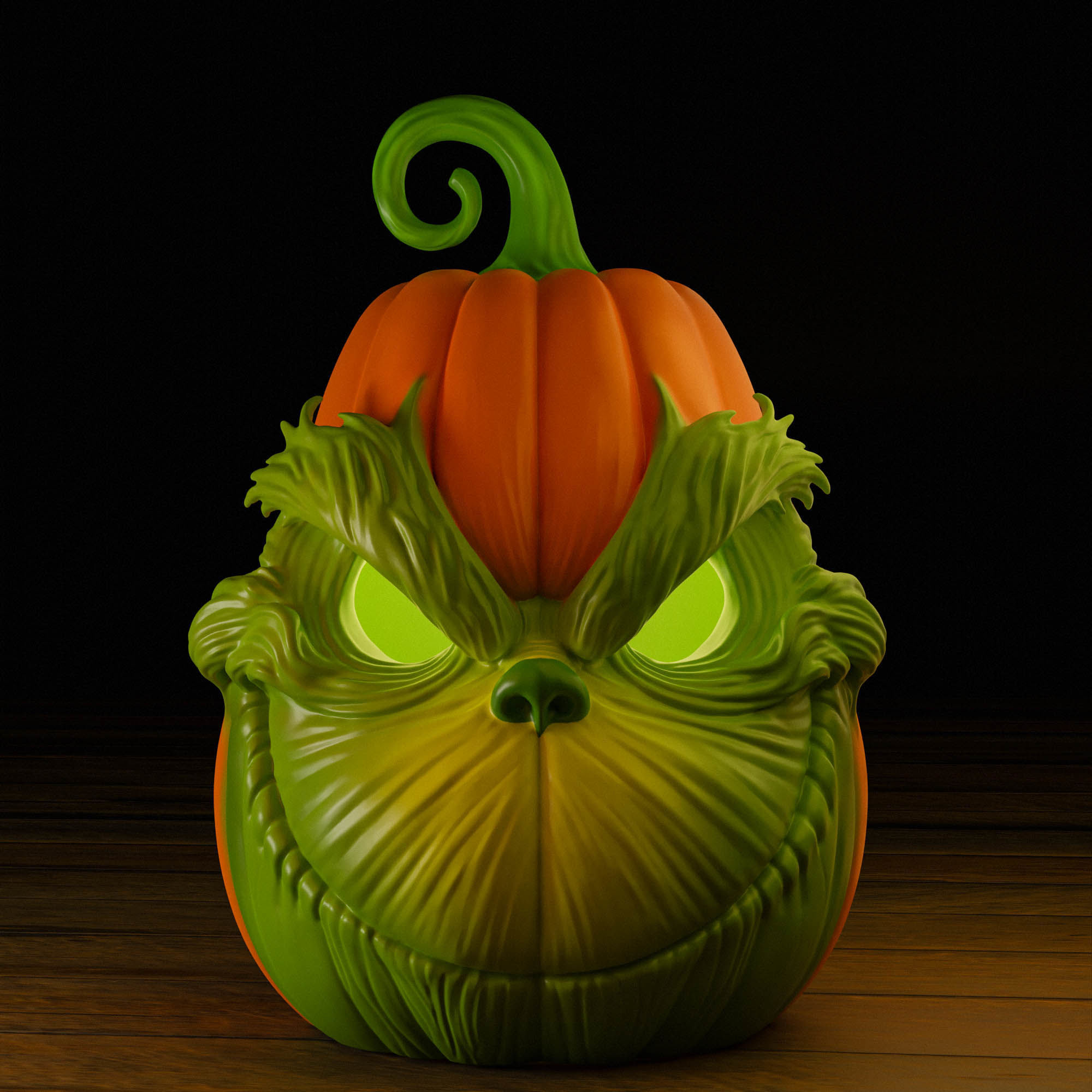The Grinch Pumpkin Set 3D print model_1