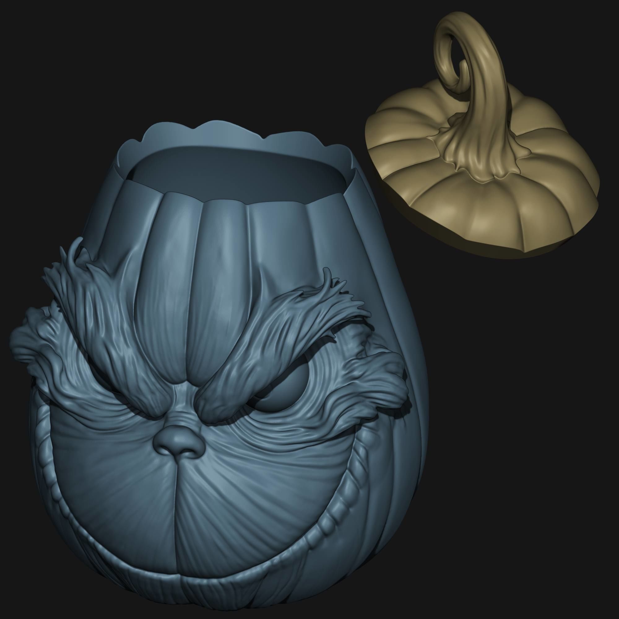 The Grinch Pumpkin Set 3D print model_7