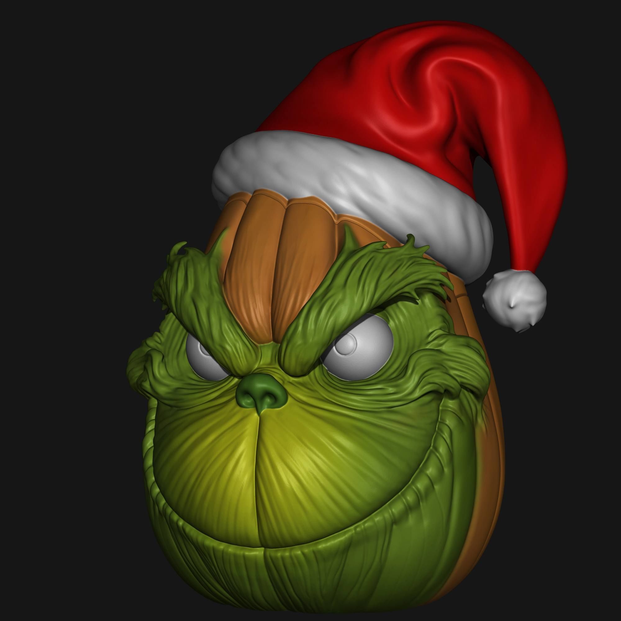 The Grinch Pumpkin Set 3D print model_8