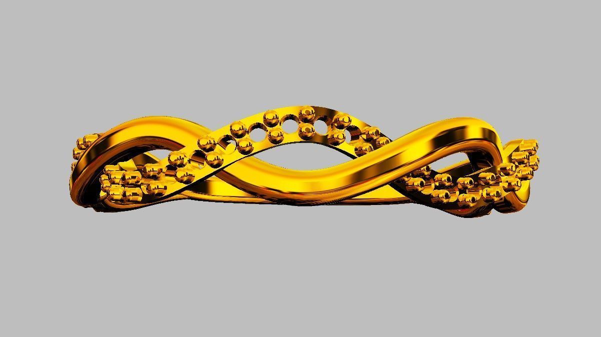 Braided Diamond Ring 3D print model_18