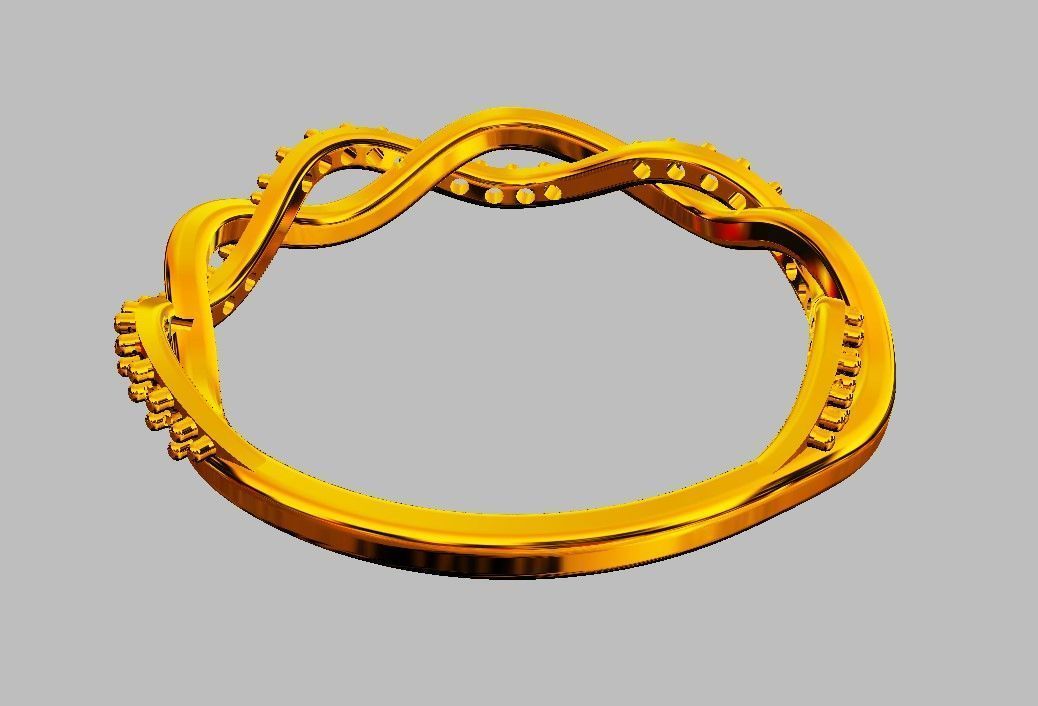 Braided Diamond Ring 3D print model_17