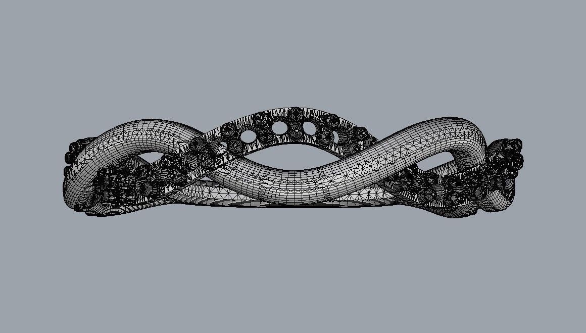 Braided Diamond Ring 3D print model_23