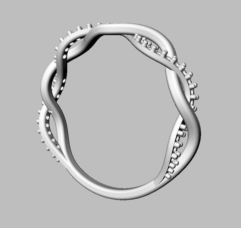 Braided Diamond Ring 3D print model_13