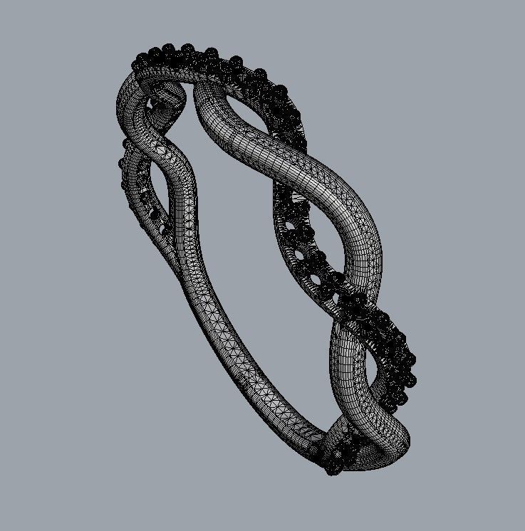 Braided Diamond Ring 3D print model_20