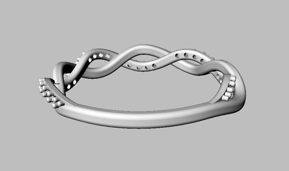 Braided Diamond Ring 3D print model_11