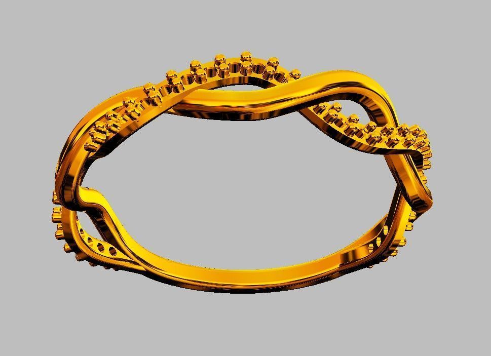 Braided Diamond Ring 3D print model_14