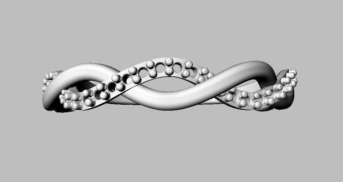 Braided Diamond Ring 3D print model_12