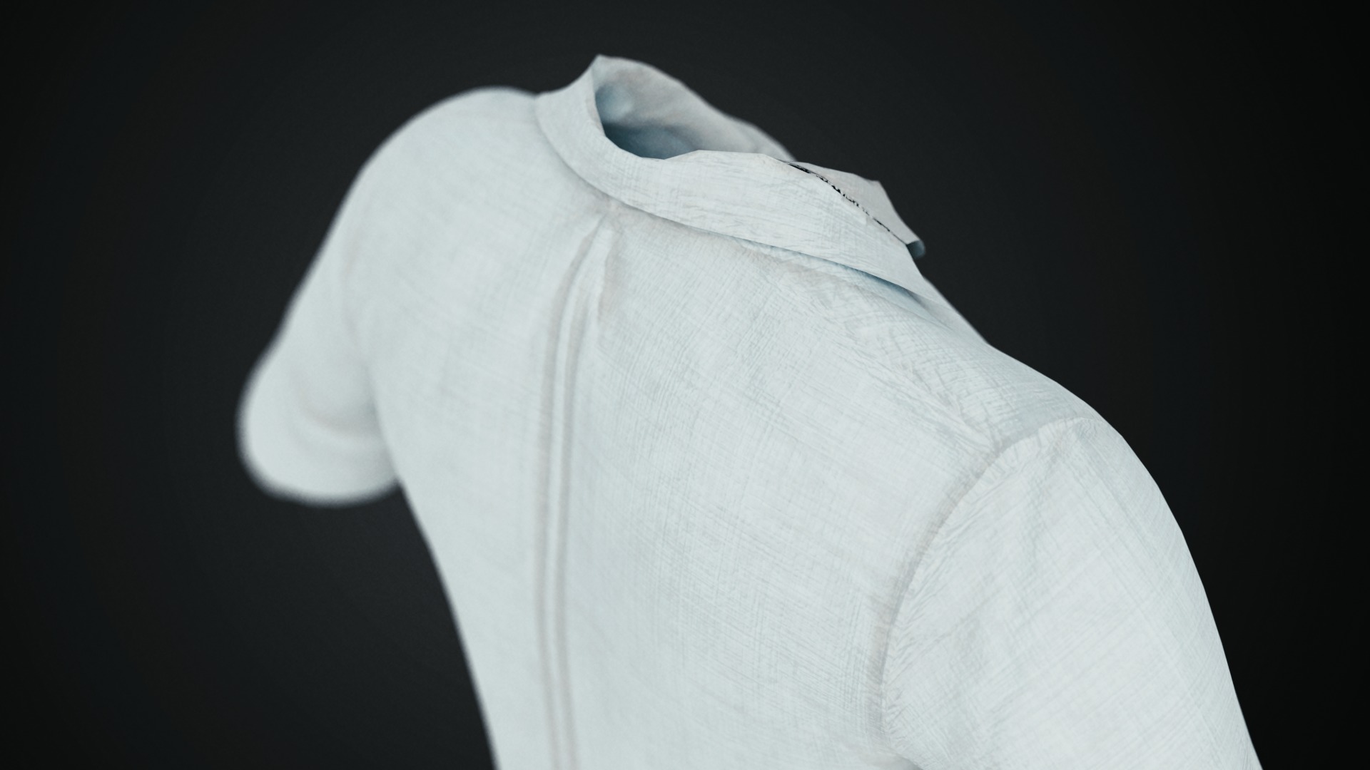 Blue work shirt - Low poly - PBR Low-poly 3D model_4