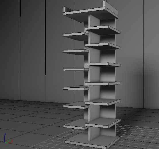 cupboard furniture Low-poly 3D model_1