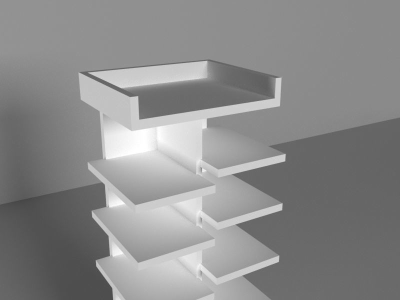 cupboard furniture Low-poly 3D model_6