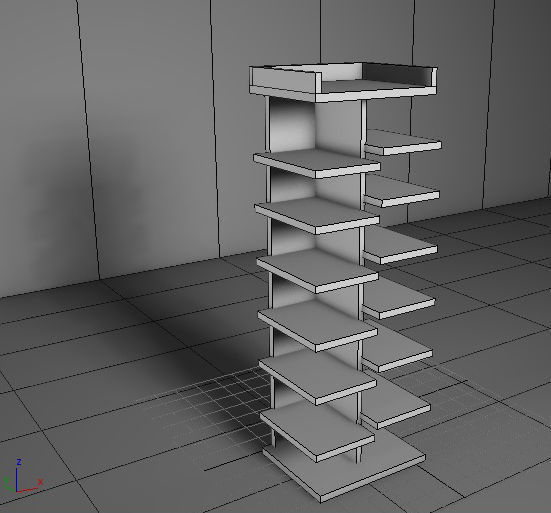 cupboard furniture Low-poly 3D model_9