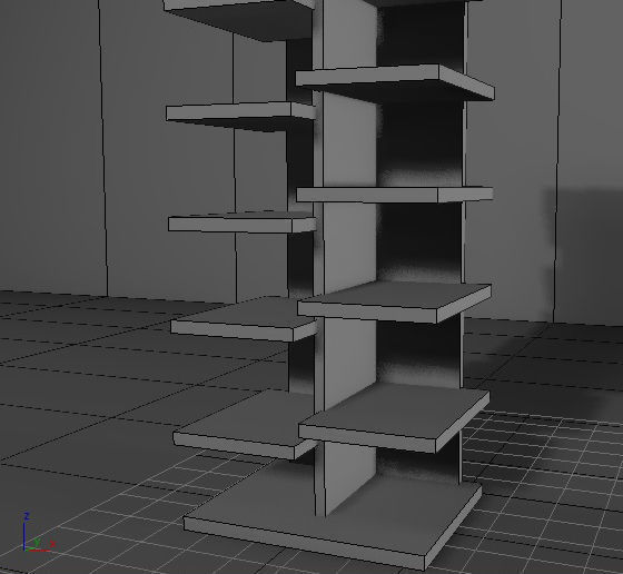 cupboard furniture Low-poly 3D model_14
