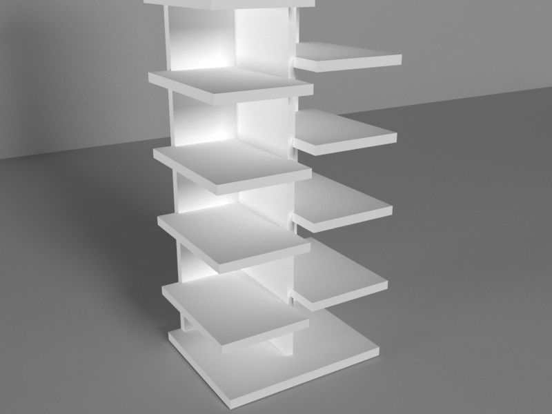 cupboard furniture Low-poly 3D model_4