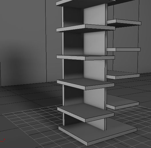 cupboard furniture Low-poly 3D model_5