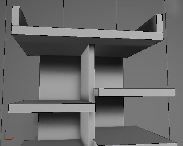 cupboard furniture Low-poly 3D model_3