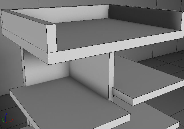 cupboard furniture Low-poly 3D model_11